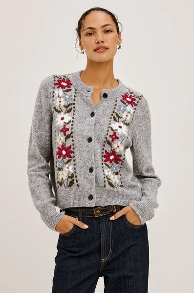 Millie Cardigan - Grey Flora