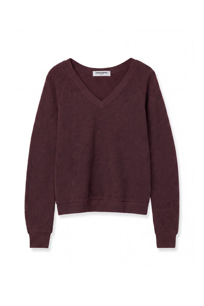 Ziggy V-Neck Top - Cherry Lacquer