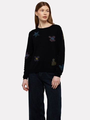 Sketch Embroidered Crewneck - Coal