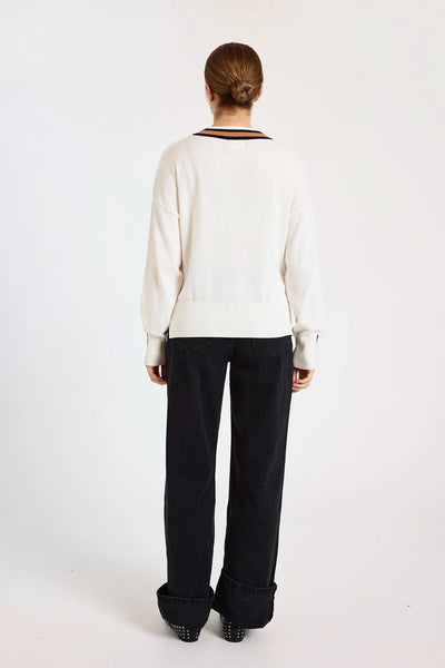 Valerie Stripe V - Ivory