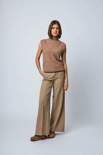Ingrid Sleeveless Sweater - Cappuccino