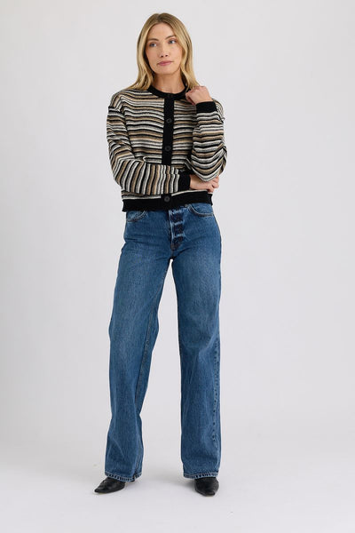 Maloney Cardigan - Black Combo