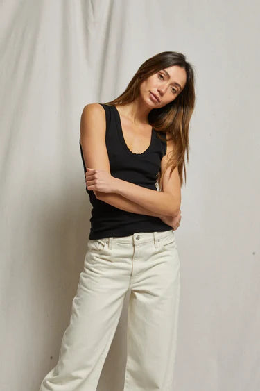Jordan Rib U Neck Tank - True Black