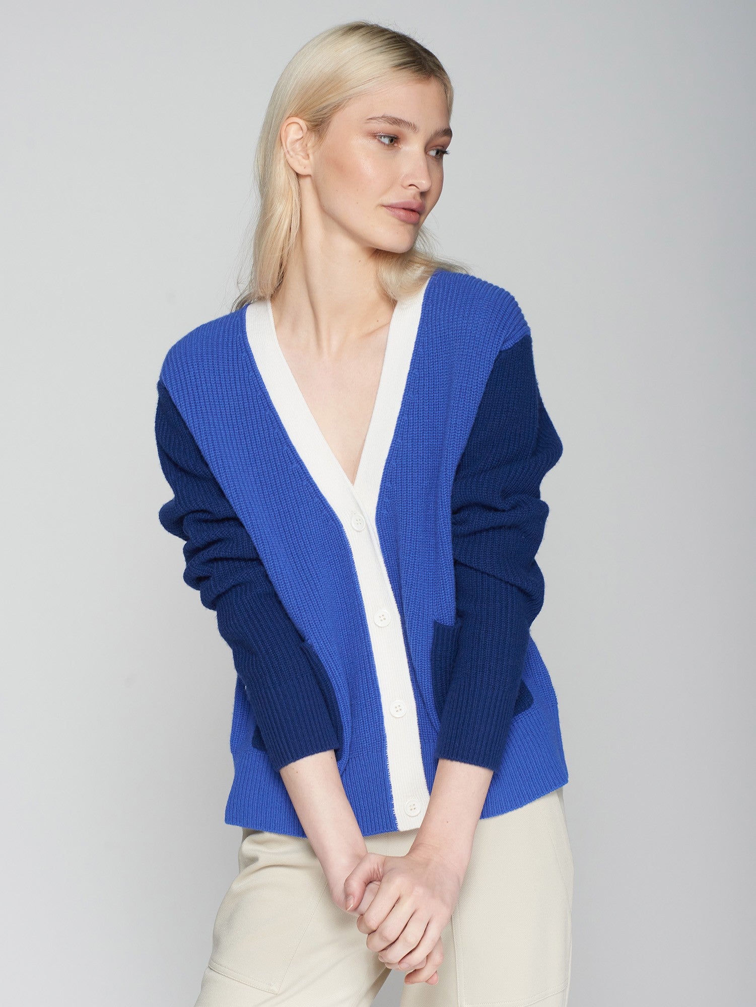 Theresa Cardigan - Blue & Navy