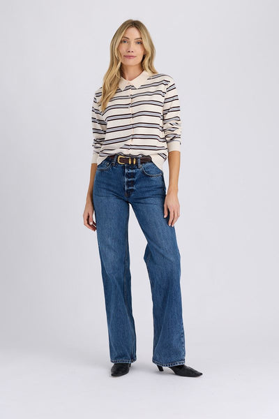 Millie Polo Cardigan - Cream