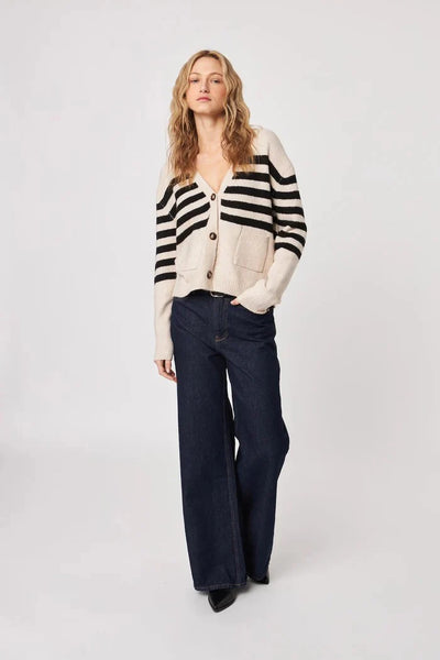 Stanley Cardigan - Nougat Stripe