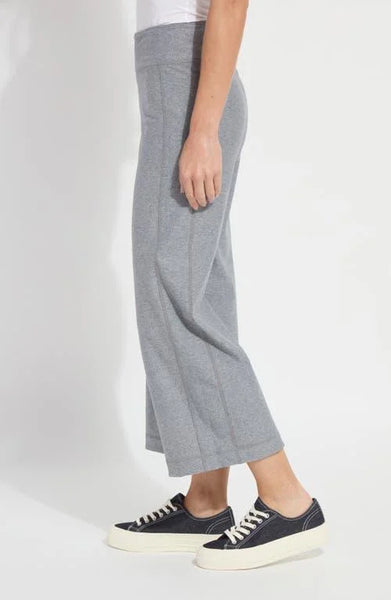 Jovie Reversible Wide Leg Crop Jogger - True Navy/Grey Melange