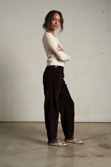 Maureen Luxe Rib Crewneck Cardigan - Sugar