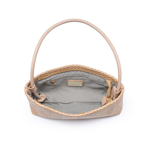 Lucy Denim Shoulder Bag - Natural