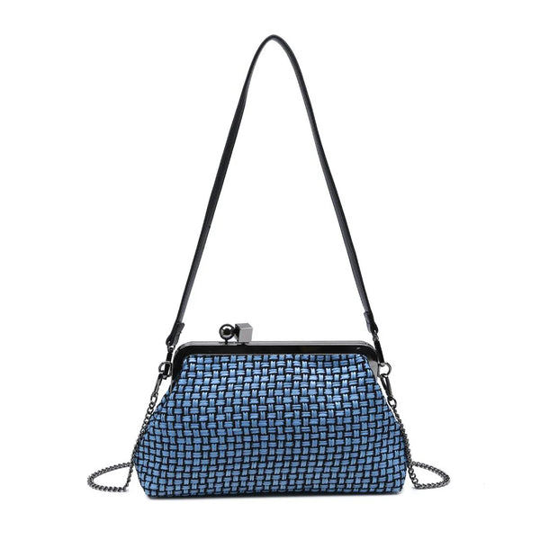 Bianca Clutch - Denim/Black