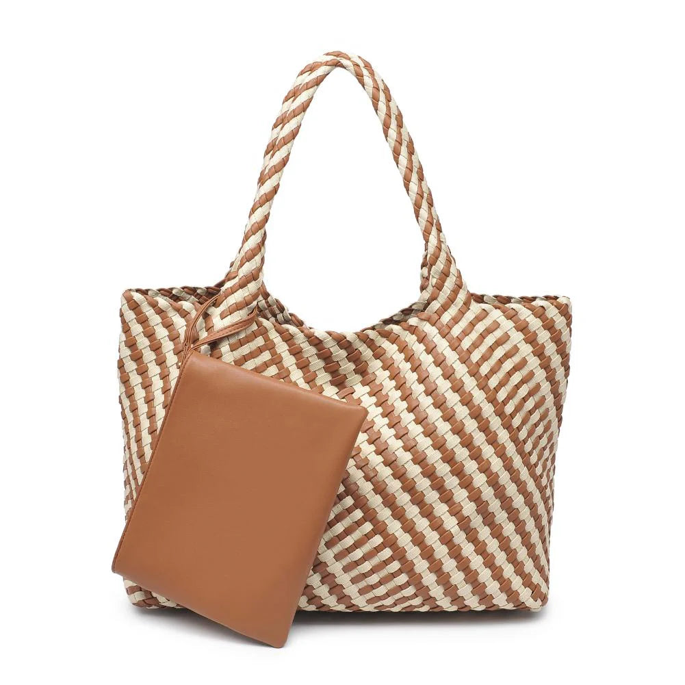 Solana Tote - Chocolate/Ivory