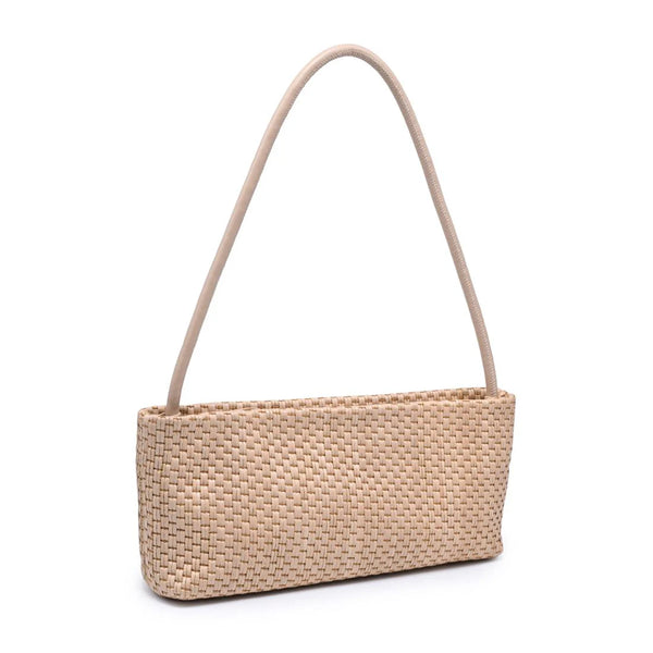 Lucy Denim Shoulder Bag - Natural