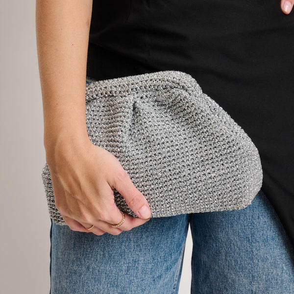 Amelia Clutch - Silver