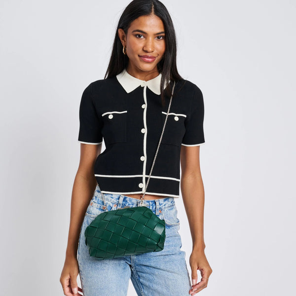 Pauline Woven Crossbody - Forest