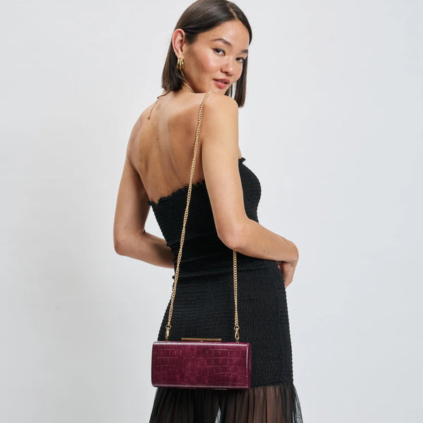 Sienna Evening Bag - Wine