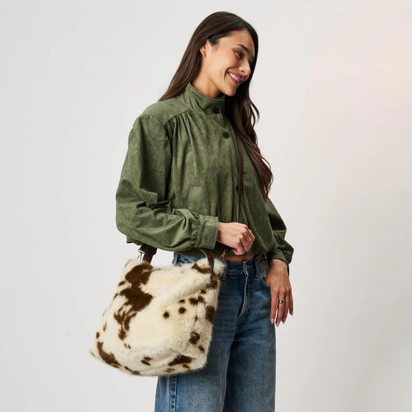 Lumi Hobo Bag - Brown/Cream