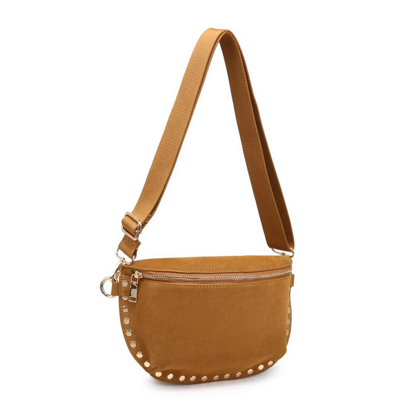 Gizelle Suede Belt Bag - Tan