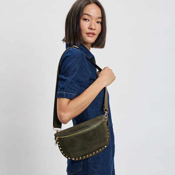 Gizelle Suede Belt Bag - Olive