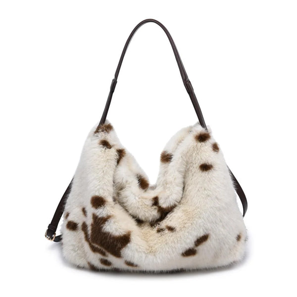 Lumi Hobo Bag - Brown/Cream