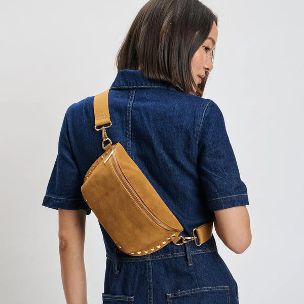 Gizelle Suede Belt Bag - Tan