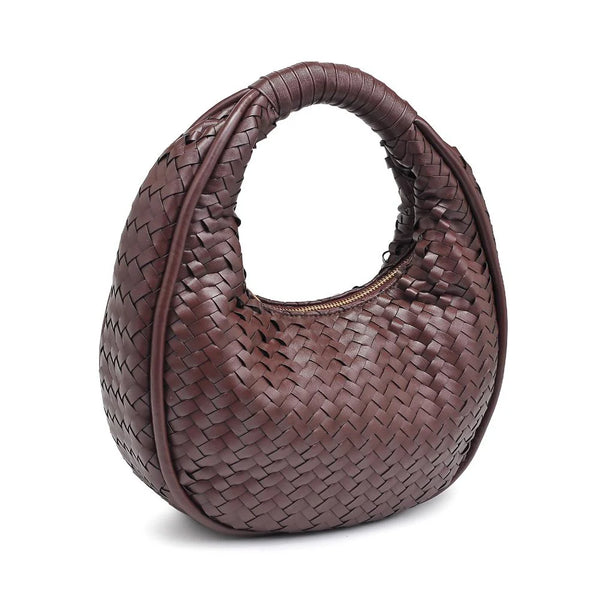 Cassidy Woven Clutch - Chocolate