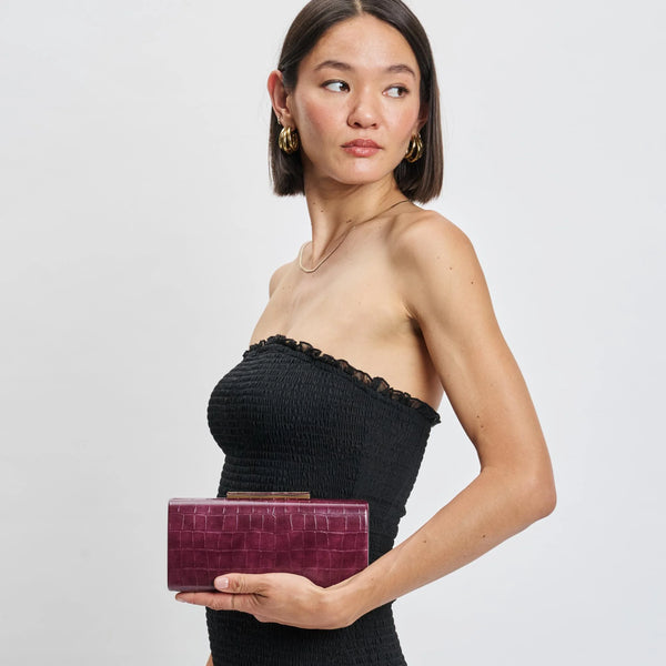 Sienna Evening Bag - Wine