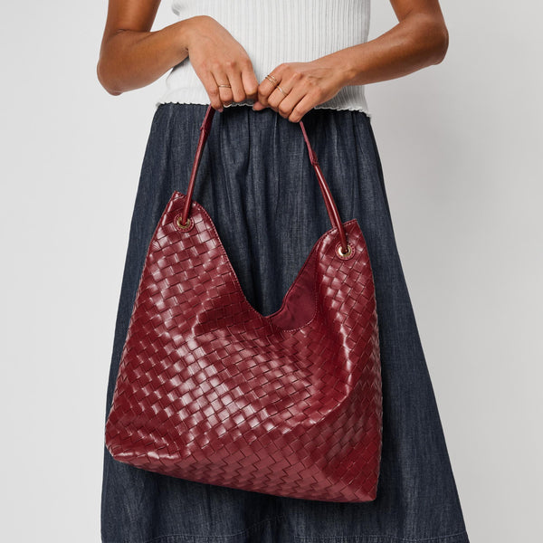 Ezia Hobo Bag - Burgundy