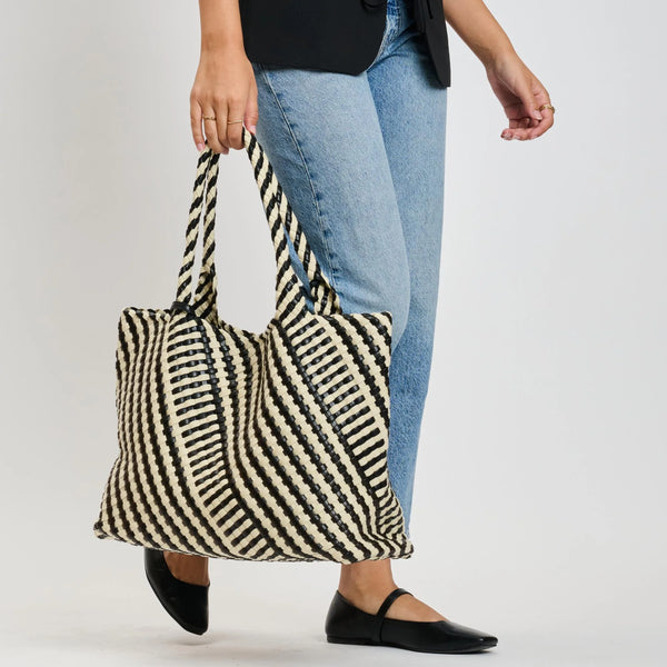 Solana Tote - Black/Ivory