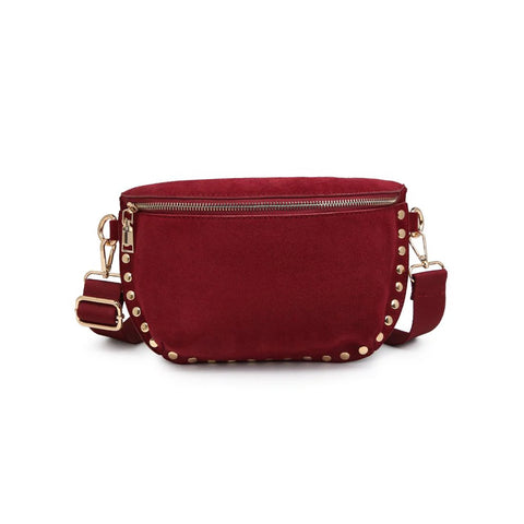 Gizelle Suede Belt Bag - Wine
