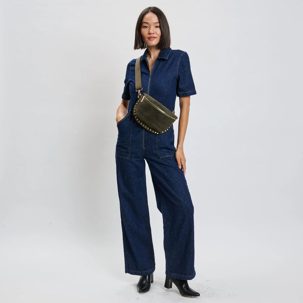 Gizelle Suede Belt Bag - Olive