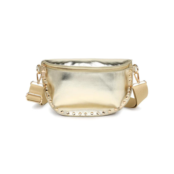 Gizelle Metallic Belt Bag - Gold