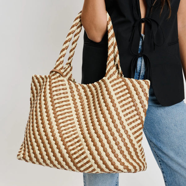 Solana Tote - Chocolate/Ivory