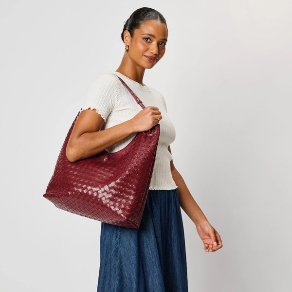 Ezia Hobo Bag - Burgundy