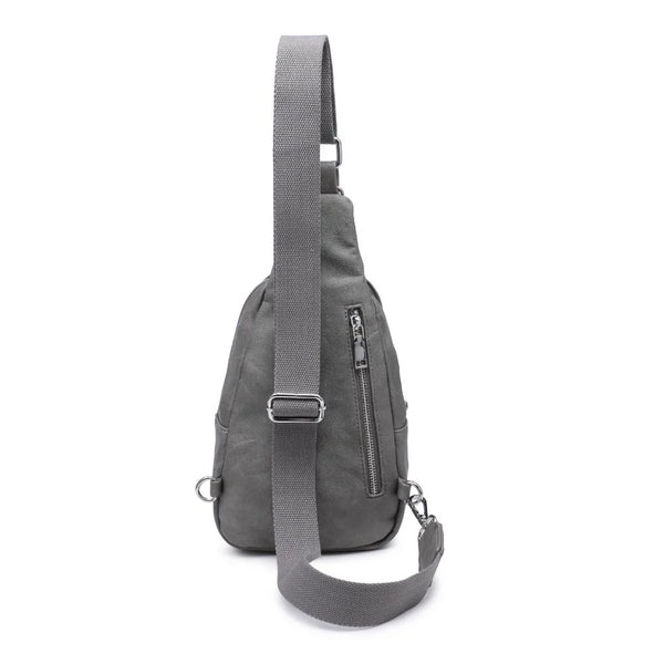 Regina Studded Sling Backpack - Grey