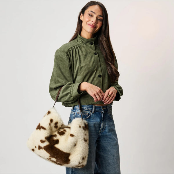 Lumi Hobo Bag - Brown/Cream