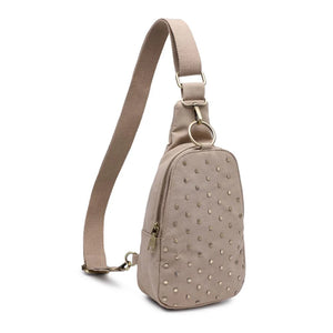 Regina Studded Sling Backpack - Natural