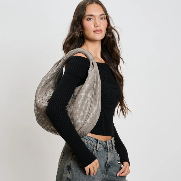 Cassandra Hobo Bag - Grey