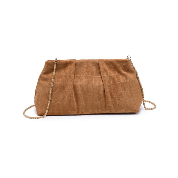 Elva Croco Clutch - Tan