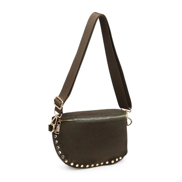 Gizelle Suede Belt Bag - Olive