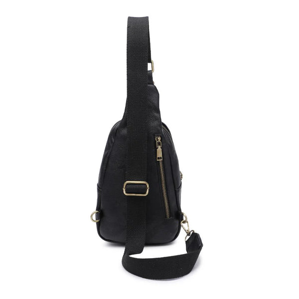 Regina Studded Sling Backpack - Black