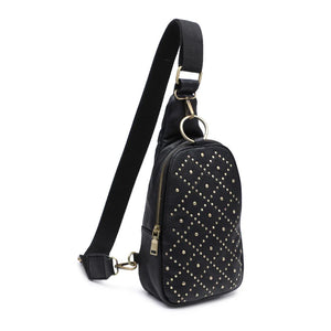 Regina Studded Sling Backpack - Black