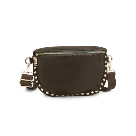 Gizelle Suede Belt Bag - Olive