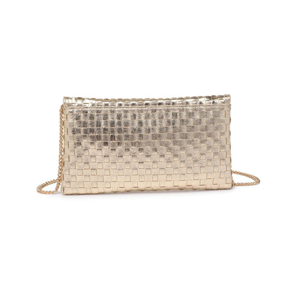 Priscilla Woven Clutch - Gold