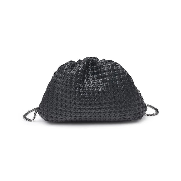 Elena Knit Woven Crossbody - Black