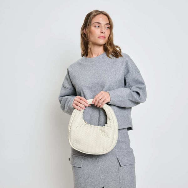 Cassidy Woven Clutch - Oatmilk