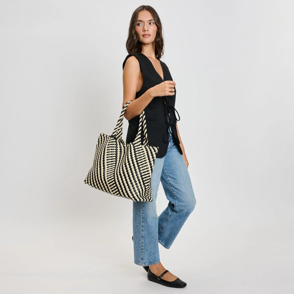 Solana Tote - Black/Ivory