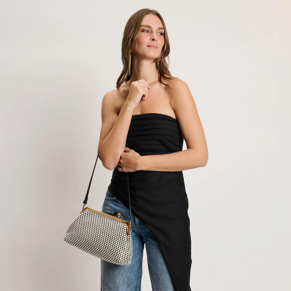 Bianca Clutch - Black/White
