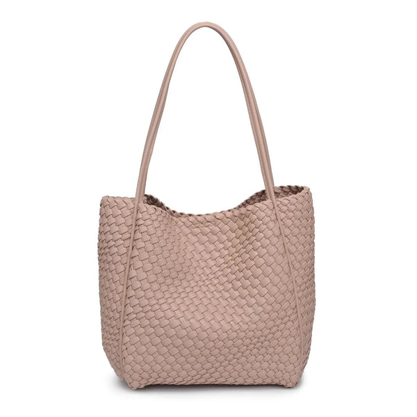 Gladys Woven Tote - Nude