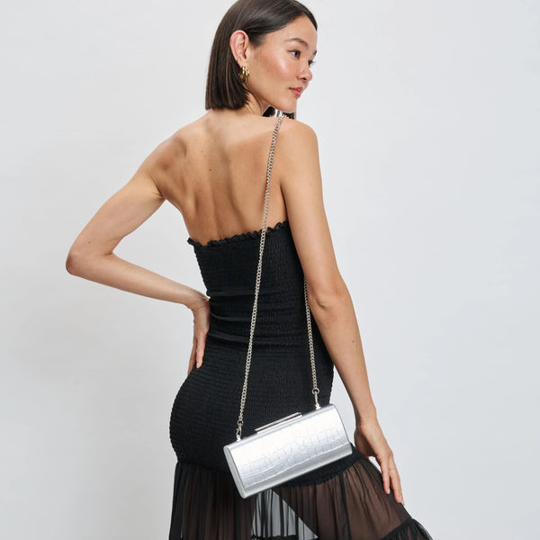 Sienna Evening Bag - Silver