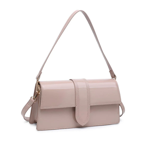 Violet Patent Crossbody - Natural